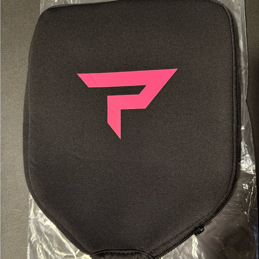 New-Paddletek Black and hot pink Logo Pickleball Paddle Cover